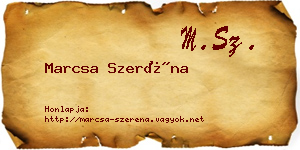 Marcsa Szeréna névjegykártya